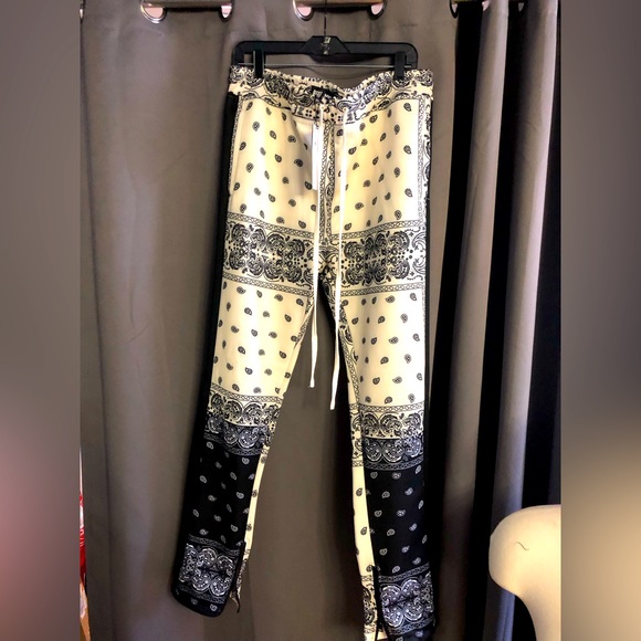 Forever 21 Rebel Minds Bandana paisley print track pants size XL NWT - Picture 1 of 6